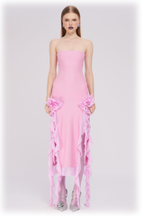 Irregular Tulle Bandeau Dress | Dress In Beauty