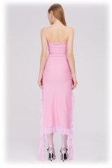 Irregular Tulle Bandeau Dress | Dress In Beauty