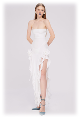 Irregular Tulle Bandeau Dress | Dress In Beauty
