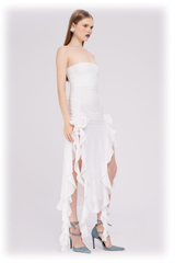 Irregular Tulle Bandeau Dress | Dress In Beauty