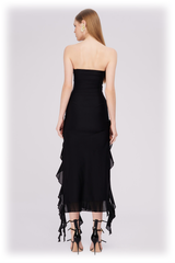 Irregular Tulle Bandeau Dress | Dress In Beauty