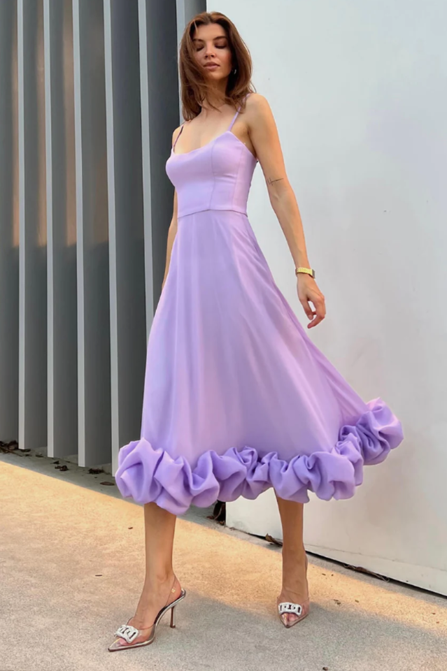 Light purple midi dress hotsell
