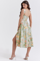 Saira Pale Jade Printed Sundress | Dress In Beauty