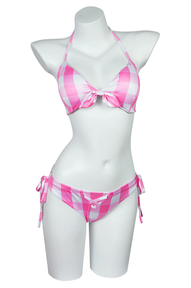Barbie Movie Margot Pink Plaid Check Dress | Dress In Beauty