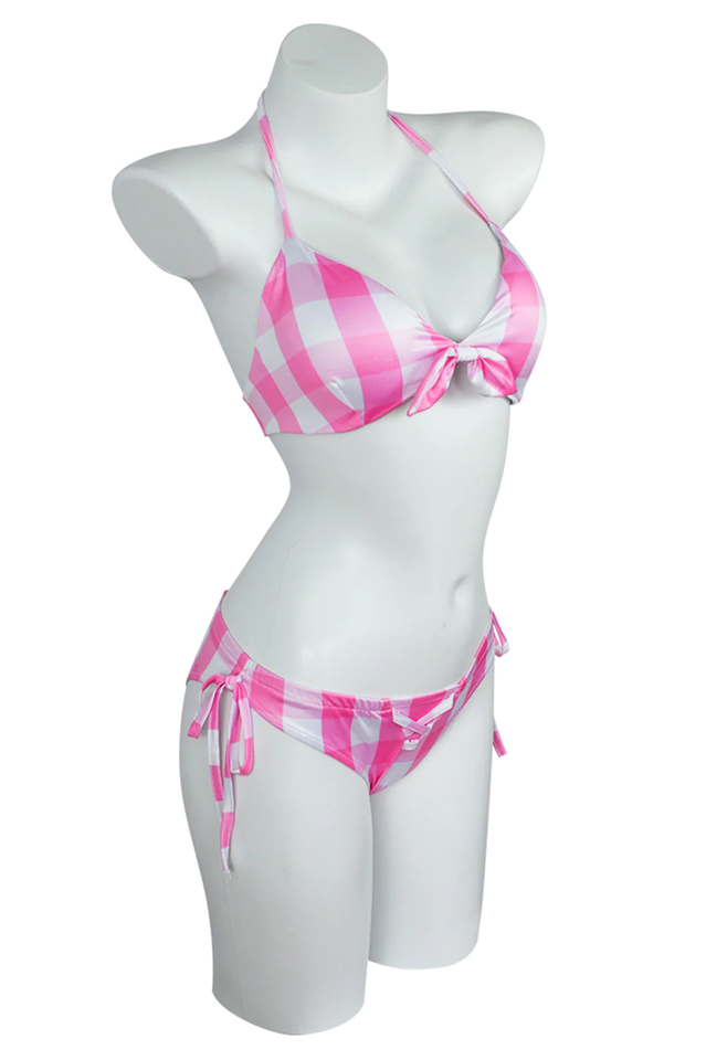 Barbie Movie Margot Pink Plaid Check Dress | Dress In Beauty
