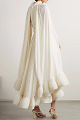 Tie Detailed Ruffled Crepe Dress | Dress In Beauty