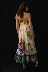 Seeker Folklore-Print Linen Dress | Dress In Beauty