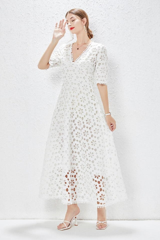 Emily in Paris White Maxi Dress | Dress In Beauty