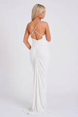 Glen Strappy Deep V Backless Maxi Dress | Dress In Beauty