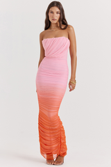 Sapphire Ombre Pleated Maxi Dress | Dress In Beauty