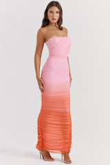 Sapphire Ombre Pleated Maxi Dress | Dress In Beauty
