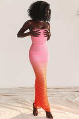 Sapphire Ombre Pleated Maxi Dress | Dress In Beauty