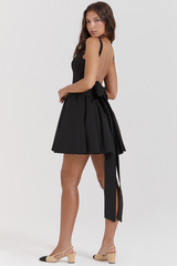 Florianne Black Bow Mini Dress | Dress In Beauty