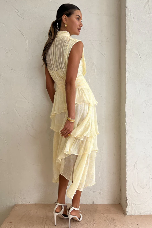 Faye Sleeveless Ruched Midi Dress | Dress In Beauty