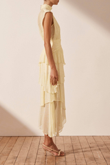 Faye Sleeveless Ruched Midi Dress | Dress In Beauty