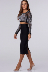 Motina Pearl Mesh Bandage Set | Dress In Beauty