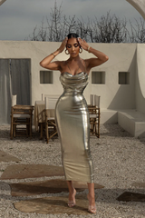 Light Gold Visions Of You Midi Dress | Dress In Beauty