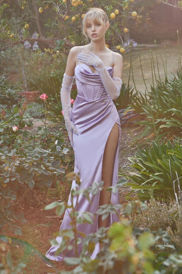Cinderella Divine 7483 Corset Cowl Satin Gown | Dress In Beauty