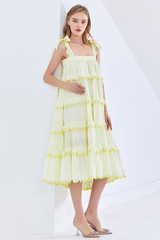 Sleeveless Overlay Ruffle Maxi Dress | Dress In Beauty