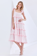 Sleeveless Overlay Ruffle Maxi Dress | Dress In Beauty
