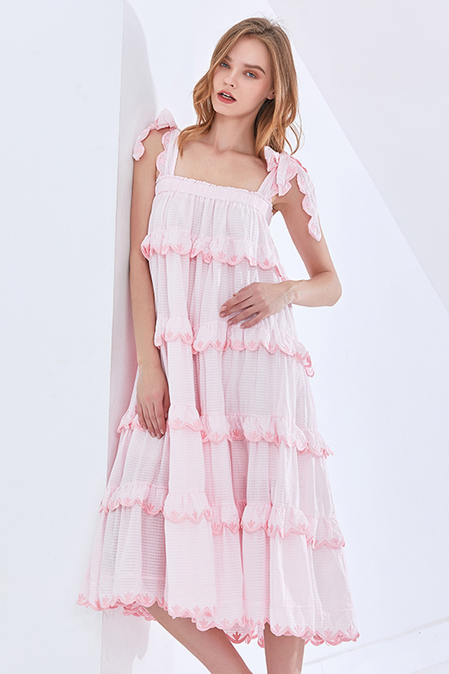 Sleeveless Overlay Ruffle Maxi Dress | Dress In Beauty