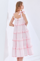Sleeveless Overlay Ruffle Maxi Dress | Dress In Beauty