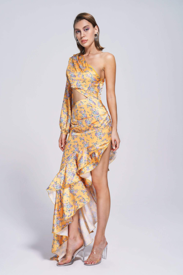 Cassidy One Shoulder Floral Maxi Dress | Dress In Beauty