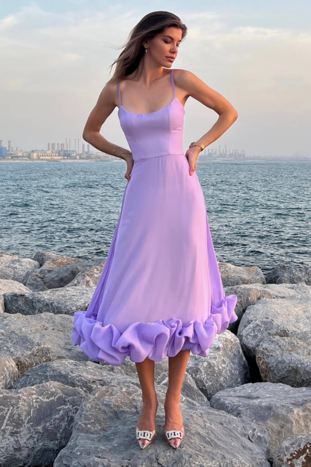 Flounce Bustier Midi Dress | Dress In Beauty Flounce Bustier Midi Dress | Dress In Beauty