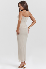 Nalini Sand Maxi Dress | Dress In Beauty