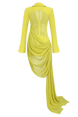 Draped Mesh Corset Mini Dress | Dress In Beauty