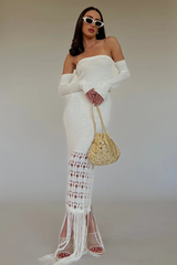 Rona Knitted Tassel Maxi Dress | Dress In Beauty
