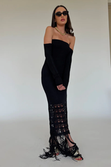 Rona Knitted Tassel Maxi Dress | Dress In Beauty