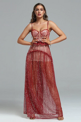 Barrett Sequined Mesh & Lace Maxi Dress | Dress In Beauty