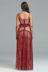 Barrett Sequined Mesh & Lace Maxi Dress | Dress In Beauty