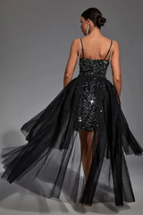 Ariel Black Sequin Diamante Dress | Dress In Beauty
