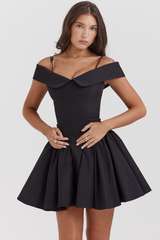 Elida Black Mini Dress | Dress In Beauty