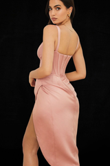 Satin Corset Midi Dress | Dress In Beauty