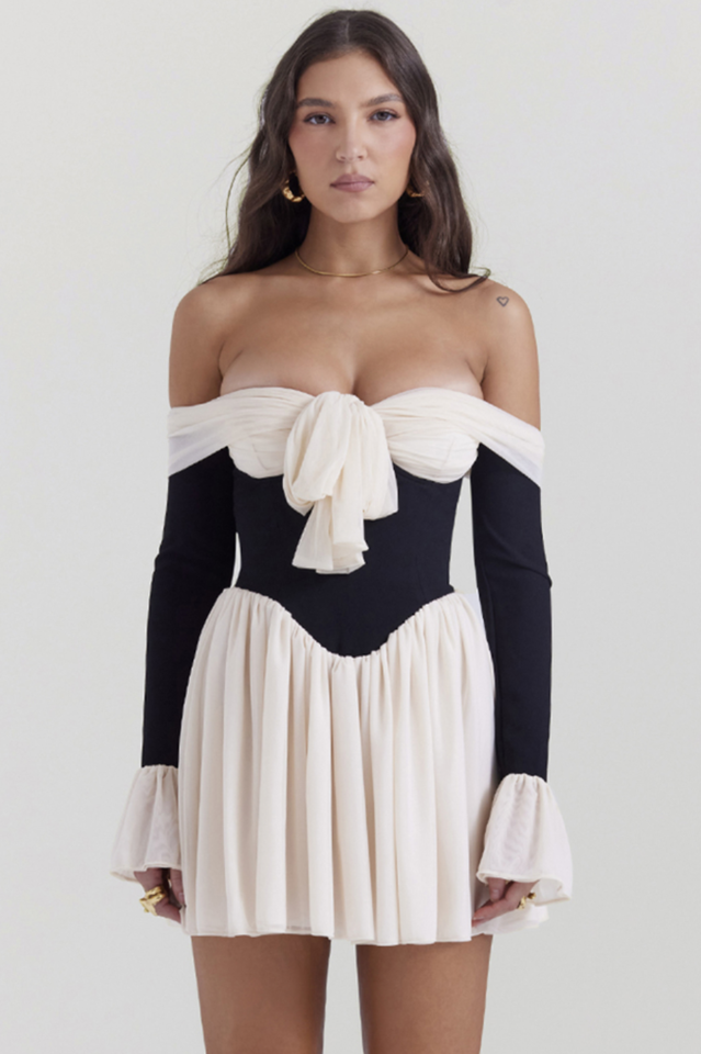 Alana Bateau Neck Mini Dress | Dress In Beauty