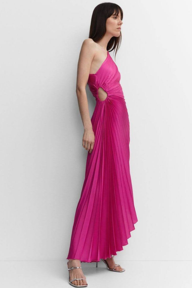 Catalina One Shoulder Pleated Satin Dress | Dress In Beauty