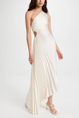 Catalina One Shoulder Pleated Satin Dress | Dress In Beauty