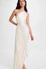 Catalina One Shoulder Pleated Satin Dress | Dress In Beauty