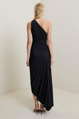 Catalina One Shoulder Pleated Satin Dress | Dress In Beauty