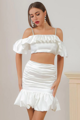 Lucra Satin Top & Mermaid Skirt Set | Dress In Beauty