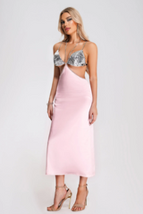 Pink Beatrice Crystal-embellished Slip Dress | Dress In Beauty