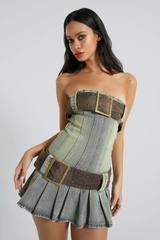 Chelsea Denim Kilt Mini Dress | Dress In Beauty