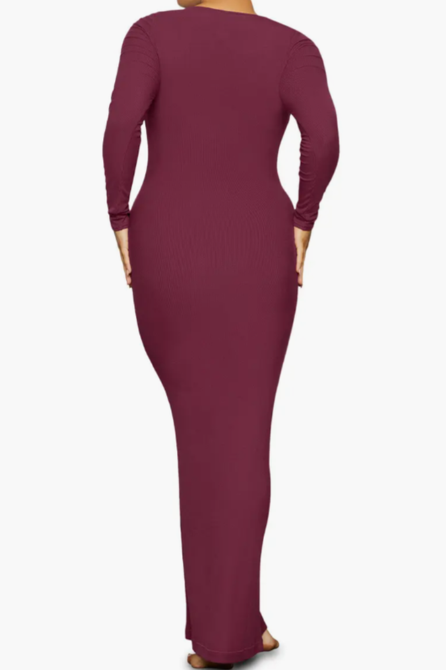 SKIMS Soft Lounge Long Sleeve Dress | Dress In Beauty SKIMS Soft Lounge Long Sleeve Dress | Dress In Beauty