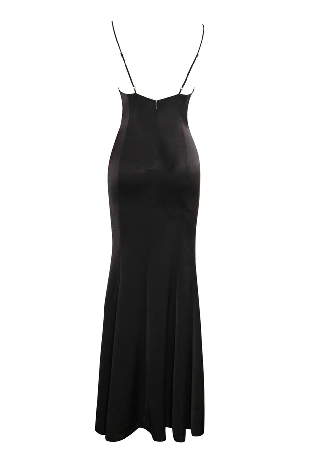 Eleanor Black & White Bow Satin Gown | Dress In Beauty