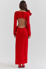 Lavele Red Bow Maxi Dress | Dress In Beauty