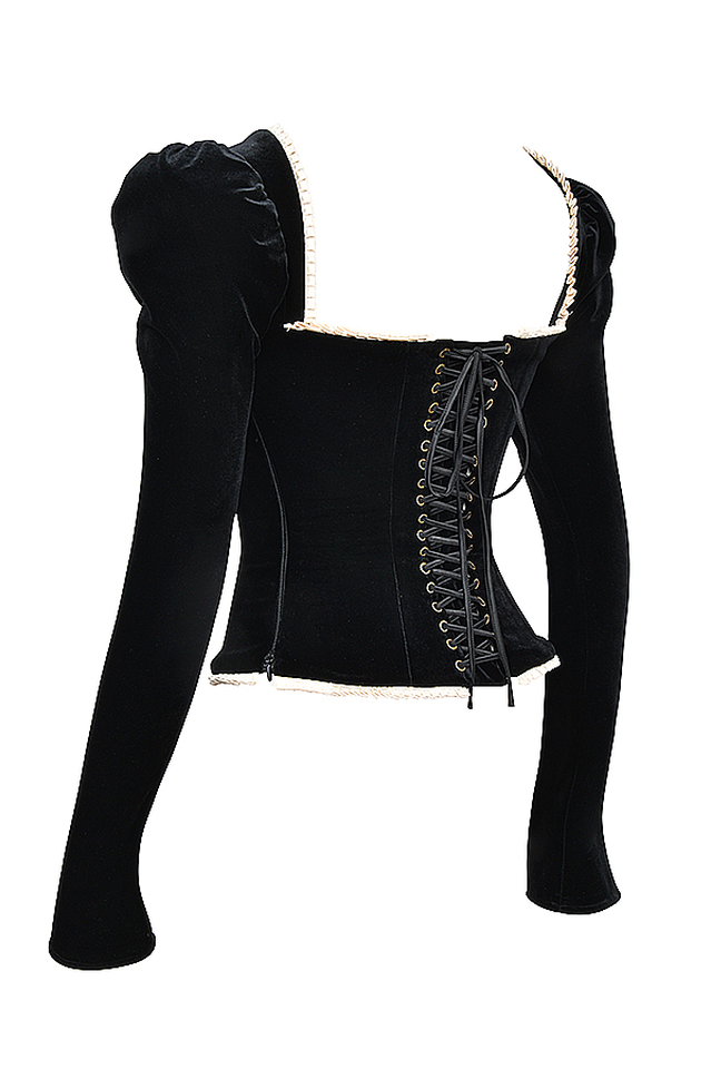 Noa Gothic Steel Boned Corset Dress- Black Satin Overbust Corset