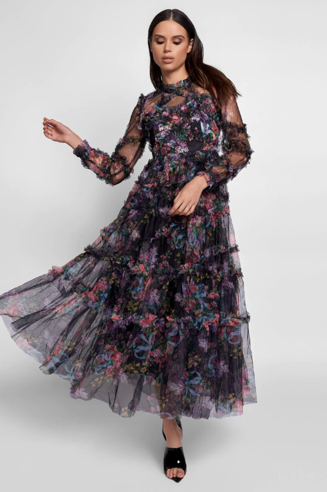 Georgina Ruffle Maxi Dress | Dress In Beauty